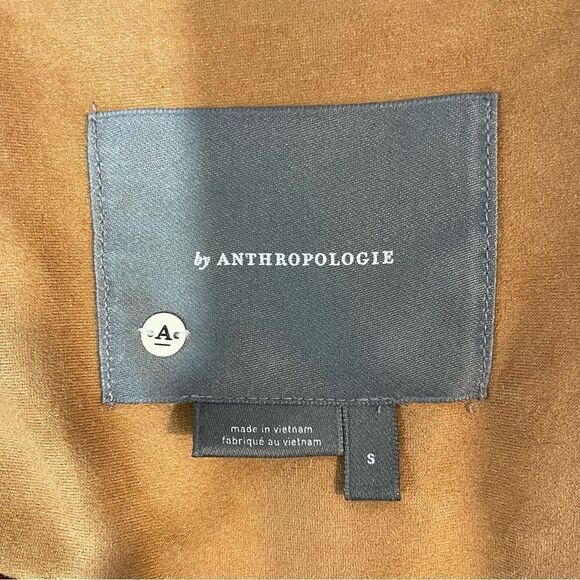 Anthropologie Brown Super Comfy Soft Teddy Coat S Relaxed Fit - Picture 7 of 15